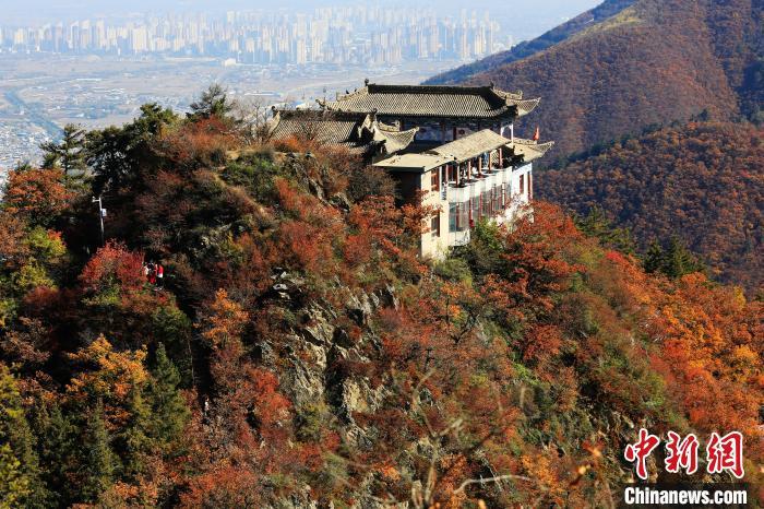 深秋,位于蘭州市榆中縣的興隆山,漫山遍野成五彩顏色。張?zhí)鞂?攝 深秋,位于蘭州市榆中縣的興隆山,漫山遍野成五彩顏色。張?zhí)鞂?攝